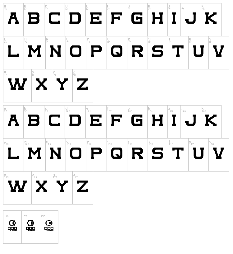 Complex font map